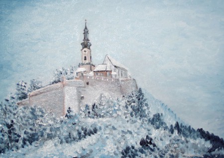 Nitriansky hrad v zime
